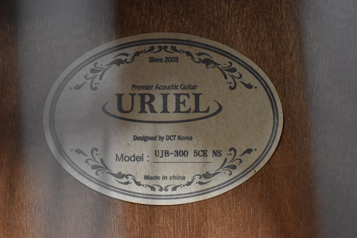 Σ2530 中古品 URIEL UJB-300 5CE NS ウリエル エレアコ アコースティック 5弦 ベースの画像7