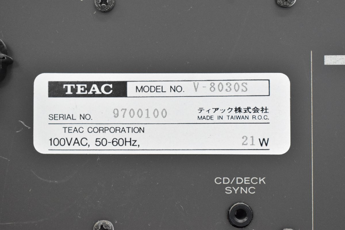 Σ2584 中古品 TEAC V-8030S ティアック カセットデッキの画像8