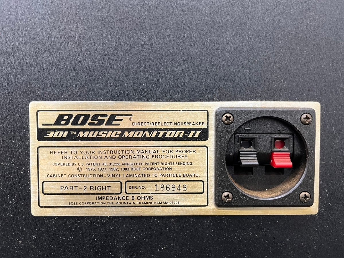 Σ2193 中古品 BOSE 301 MUSIC MONITOR-II ボーズ スピーカーの画像10