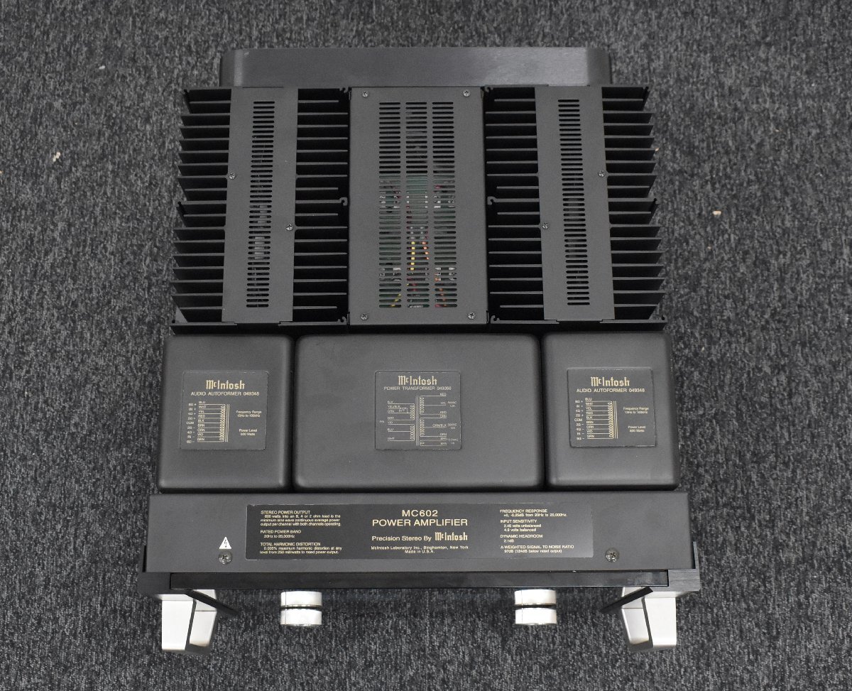 Σ2357 中古 McIntosh MC602 マッキントッシュ パワーアンプ【ヤマトチャーター便/法人様のみ可】【個人様は直接引取限定】の画像3