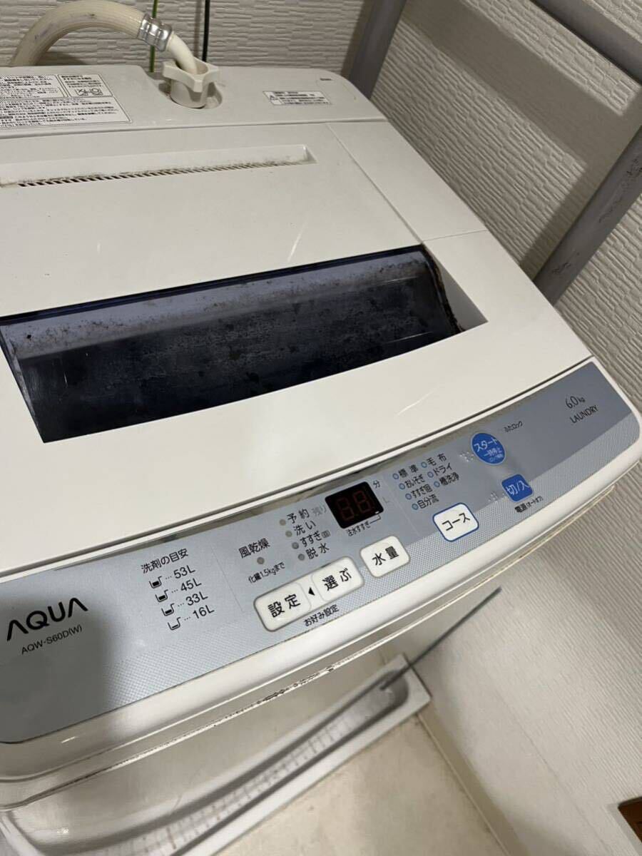 ハイアール　AQUA全自動洗濯機 AQW-S60D（W） （ホワイト）_画像3