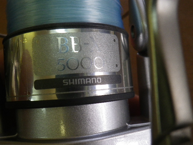 SHIMANO BB-X 5000 7BALL BEARINGS 美品☆ ブレーキ付きシマノスピニングリール ライン付き ワンプッシュスプール交換の画像5