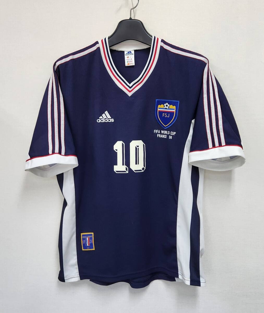 98ユーゴスラビア Yugoslavia (H)＃10 ストイコビッチ STOJKOVIC 半袖 ADIDAS 98フランスW杯仕様 M_画像1