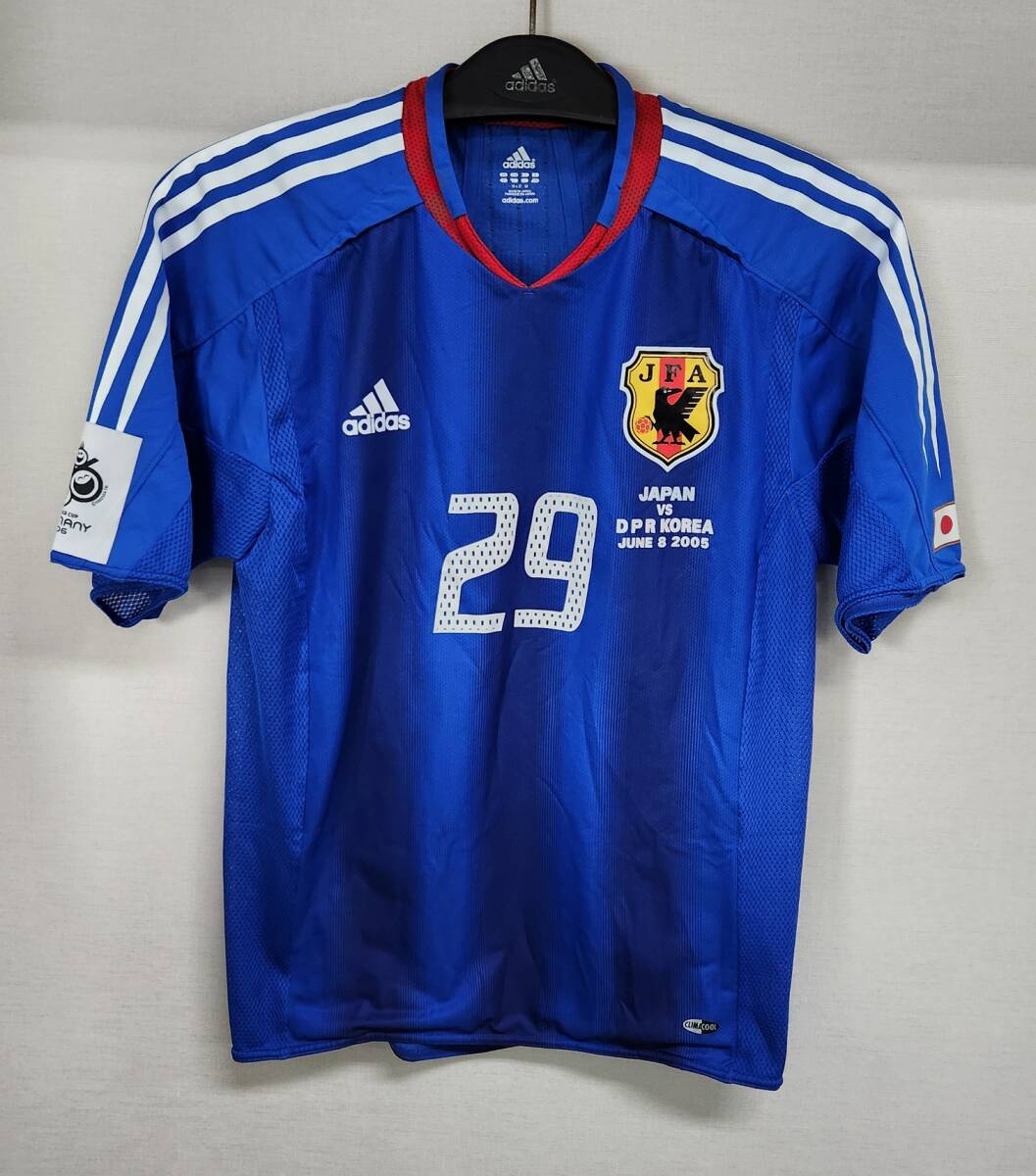 04-05日本(H)＃29 稲本潤一 Inamoto 選手用半袖 ADIDAS正規 2006W杯予選仕様 M_画像1