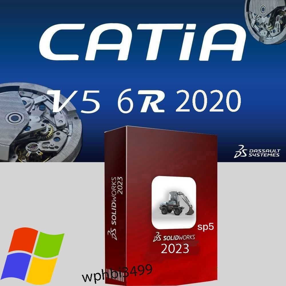 SolidWorks.2023.SP5.0.Premium + CATIA V5-6R2020サンプルモデル付き 　Windows 永続版ダウンロード_画像1