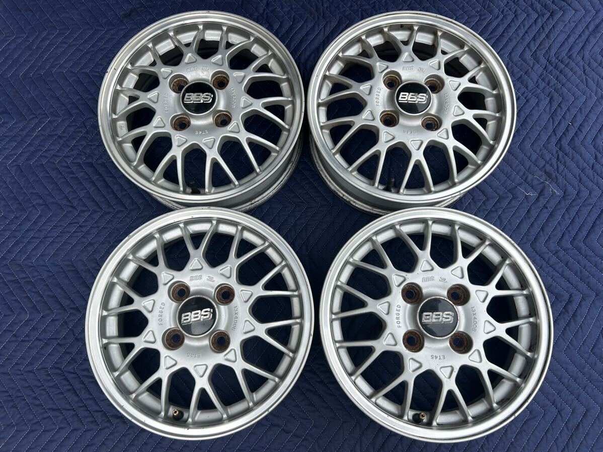 スバル純正 BBS FORGED 13×4J +45 PCD100 4H中古4本セット 鍛造 スバル純正 BBS FORGED 13×4J +45 PCD100 4H中古4本セット 鍛造
