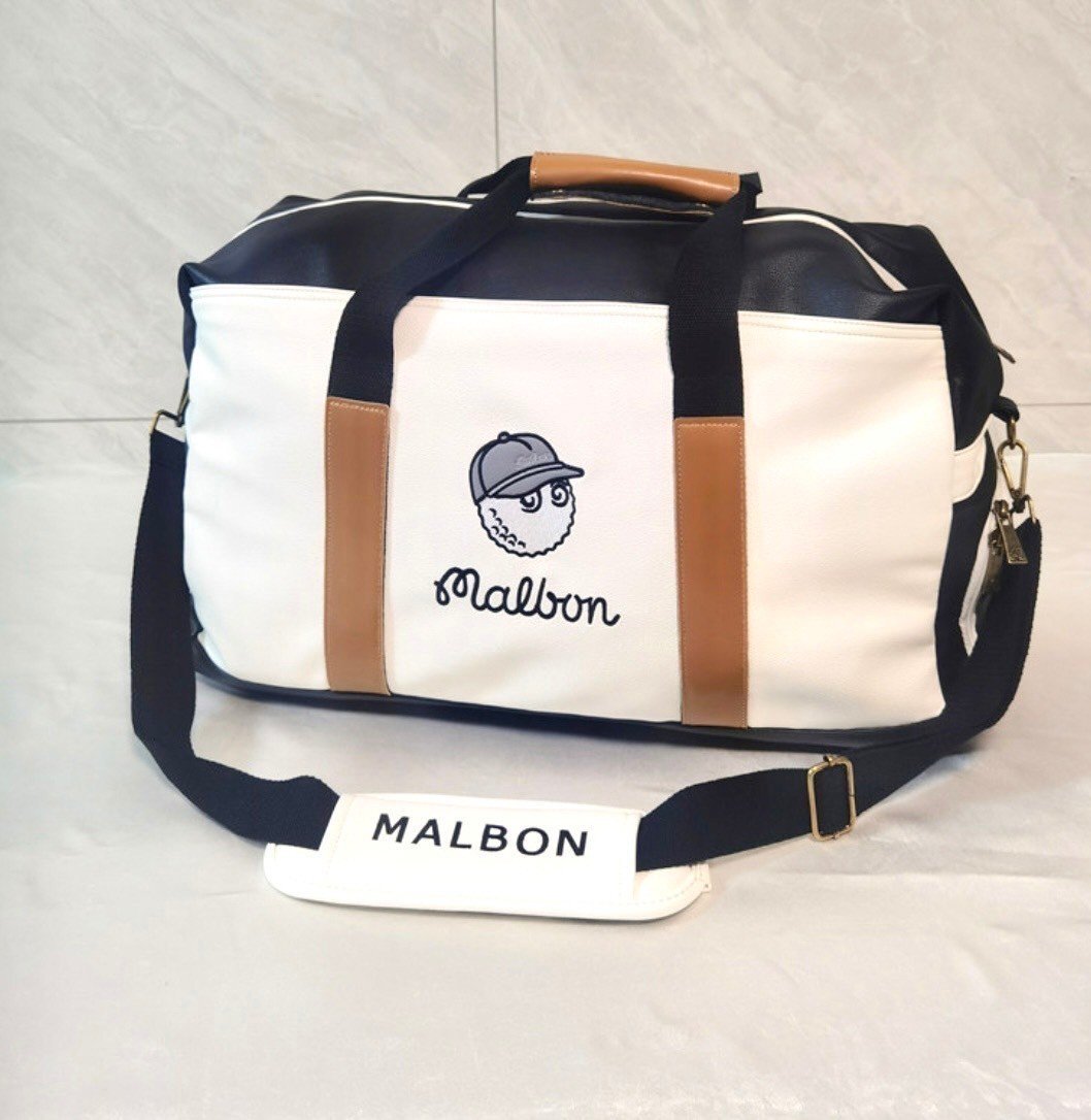 在庫処分セール★マルボンゴルフ★malbon golfボストンバッグ ホワイトの画像2