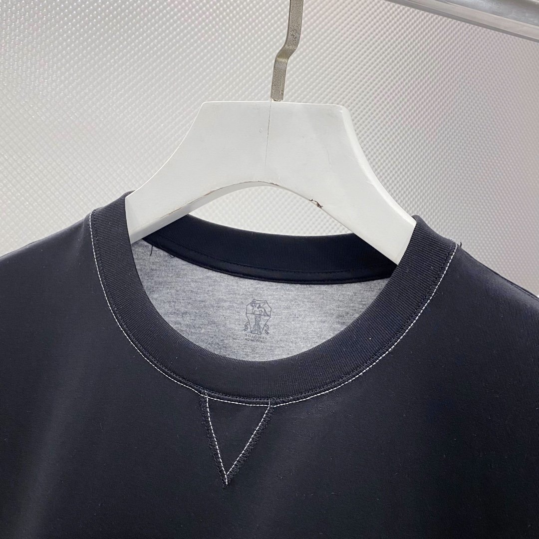 ブルネロクチネリ　BRUNELLO CUCINELLI メンズ　Tシャツ　ロゴ有り　半袖　新品　シンプル　S-XXL　サイズ選択可能_画像6