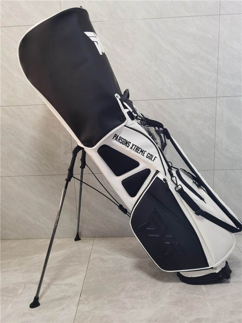 PXG Golf Bag 未使用 キャディーバック 9型，4kg, pu ブラック ホワイト_画像1