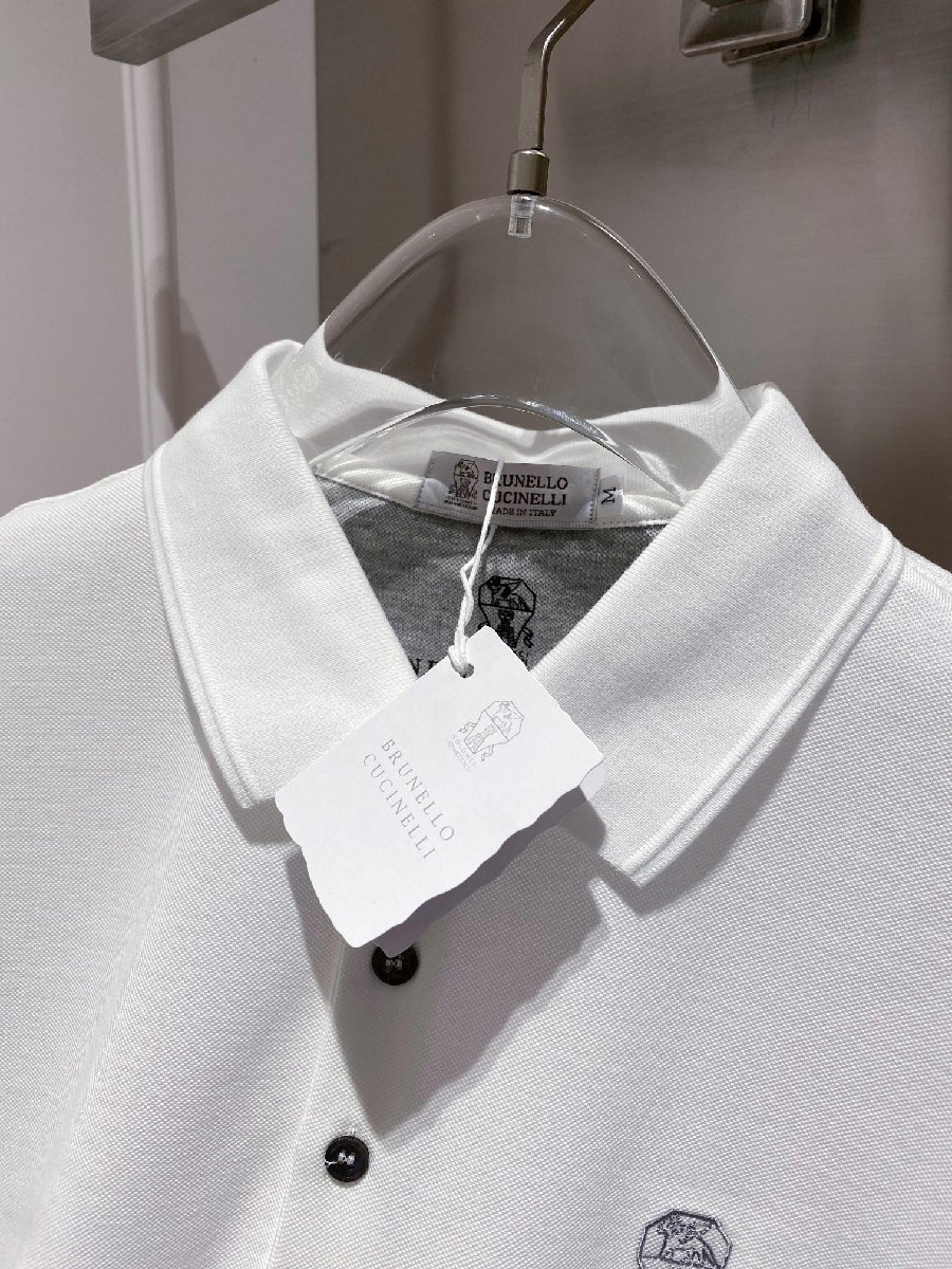 ブルネロクチネリ　BRUNELLO CUCINELLI メンズ　ポロシャツ　Tシャツ　刺繍ロゴ　シンプル　半袖　M-3XL　サイズ選択可能_画像3