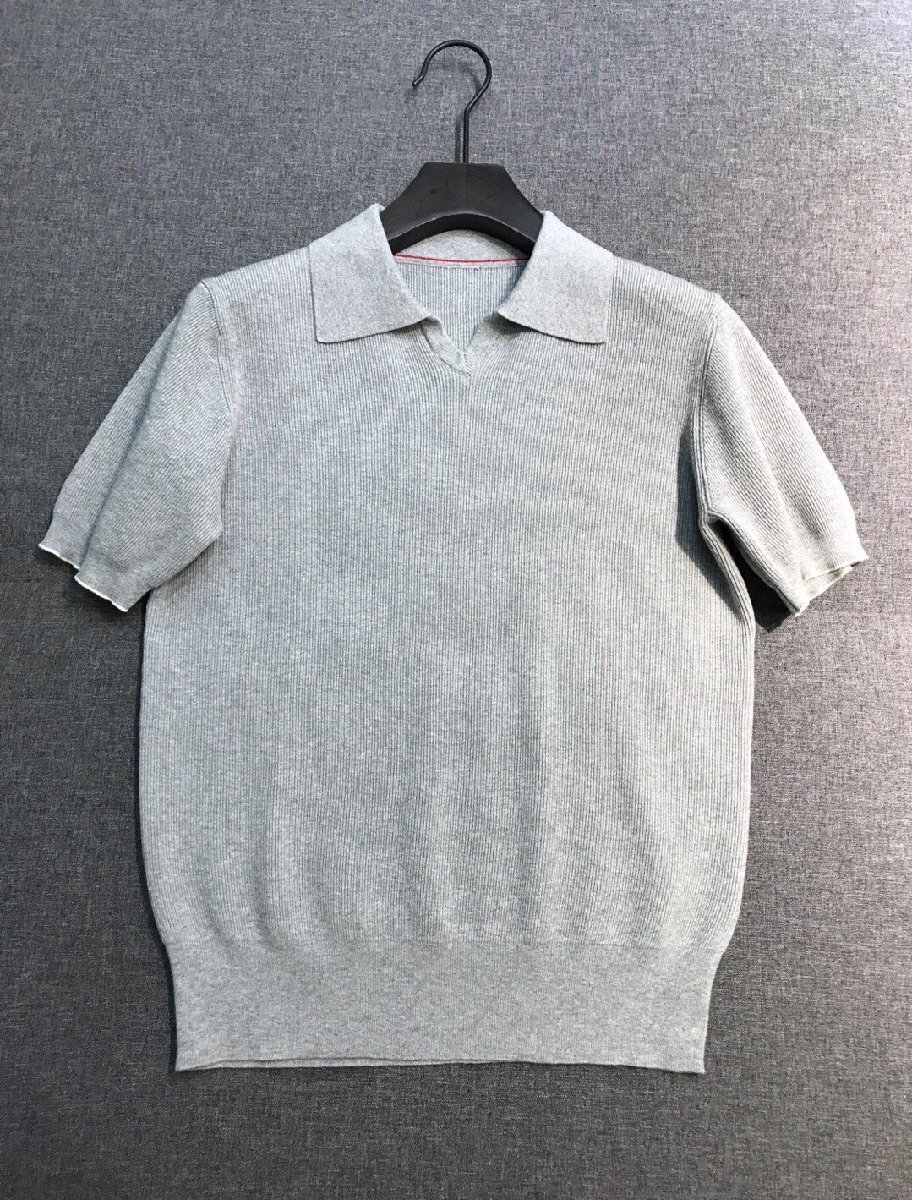 ブルネロクチネリ　BRUNELLO CUCINELLI メンズ　ポロシャツ　polo　ニット　半袖　新品　S-XL　サイズ選択可能_画像1