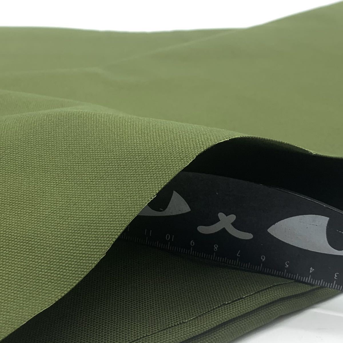 xw410 キャンバス 3m モスグリーン 綿 100% ハンドメイド 服飾雑貨 ソフト帆布 11号 緑色 日本製の画像4