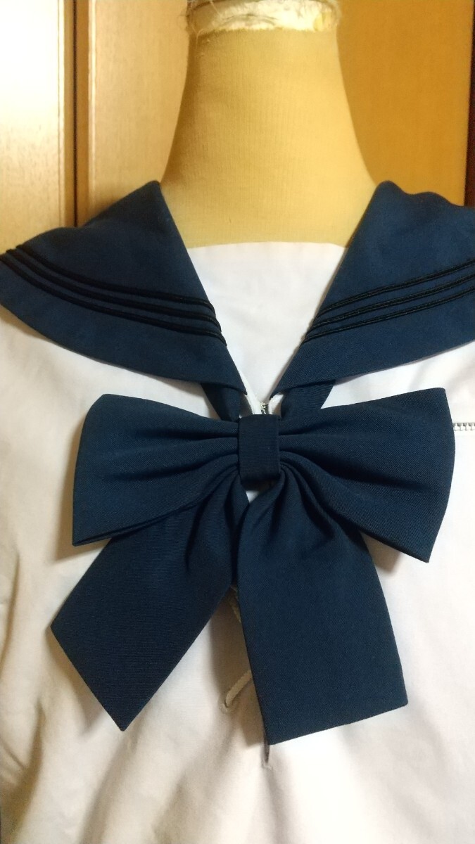 6ー11コスプレ衣裳に！浜松日体高等学校女子夏制服長袖、リボン、スカートの３点セット_画像4