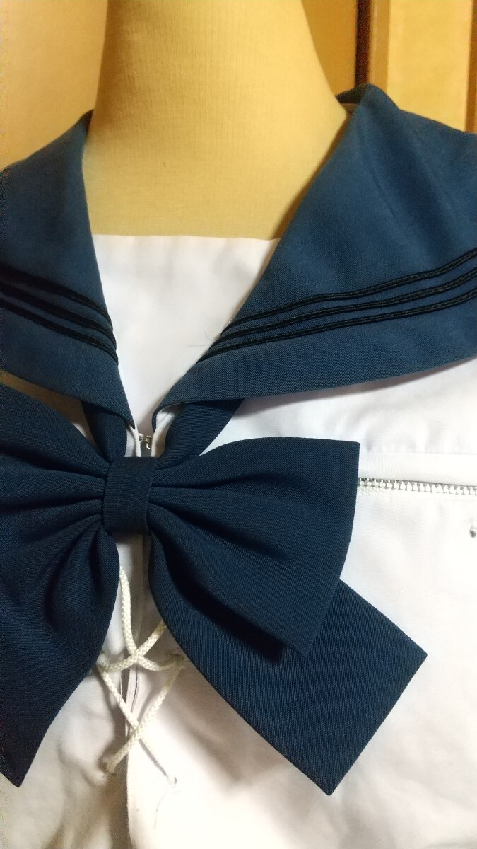 6ー12コスプレ衣裳に！浜松日体高等学校女子制服長袖、リボン、スカートの３点セット_画像4