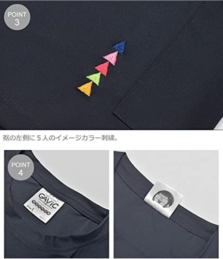 【新品】GAViCガビック▲ゆるキャン△半袖ドライTシャツ▲吸汗速乾ワークポケット▲ネイビーM▲5500円▲キャンプ登山アウトドアスポーツ▲_画像3