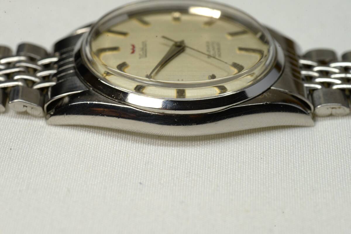 ☆ 希少品 ウォルサム WALTHAM ROLLMATIC 65石時計 INCABLOC シルバーダイアル 自動巻き 純正ブレスレット付属 Vintage Waltham！の画像5