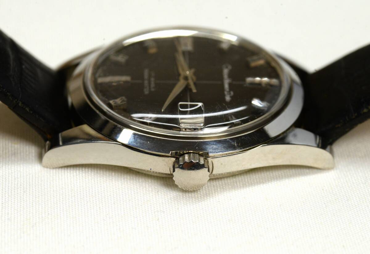 ☆ レアダイアル シチズン Citizen Homer Date 17JEWELS 手巻きメタリックブラウン 幾何学idx クロスライン 51206-K Vintage Citizen！