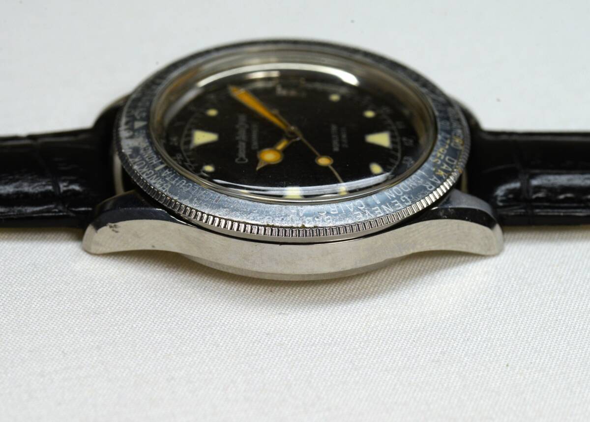 ☆ ダイバー仕様 オリエント ORIENTカレンダー オート オリエント スイマー ワールドトリップ O-19762A ミラーブラック Vintage Orient！