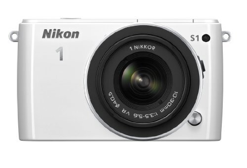【中古】Nikon ミラーレス一眼 Nikon 1 S1 標準ズームレンズキット1 NIKKOR VR 10-30mm f/3.5-5.6付属 ホワイト N1S1HLKWH_画像1