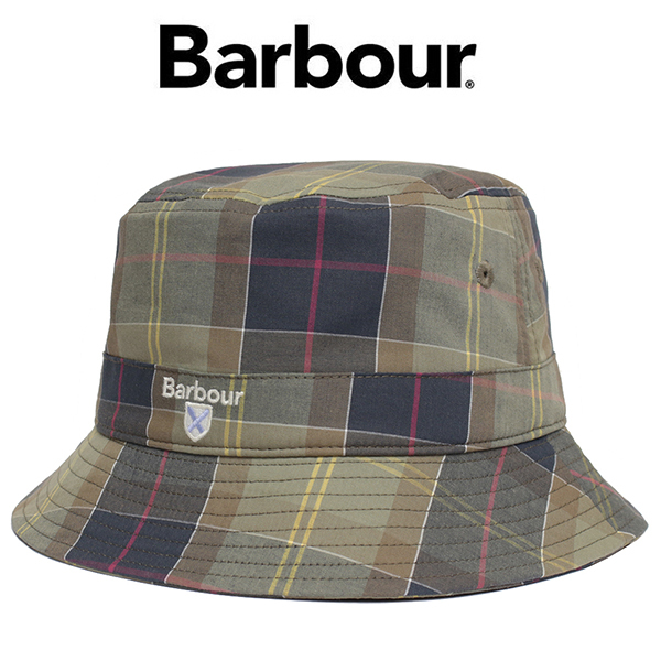 バブアー Barbour 帽子 バケットハット サイズL メンズ レディース タータンチェック MHA0618 TN11 新品_画像1