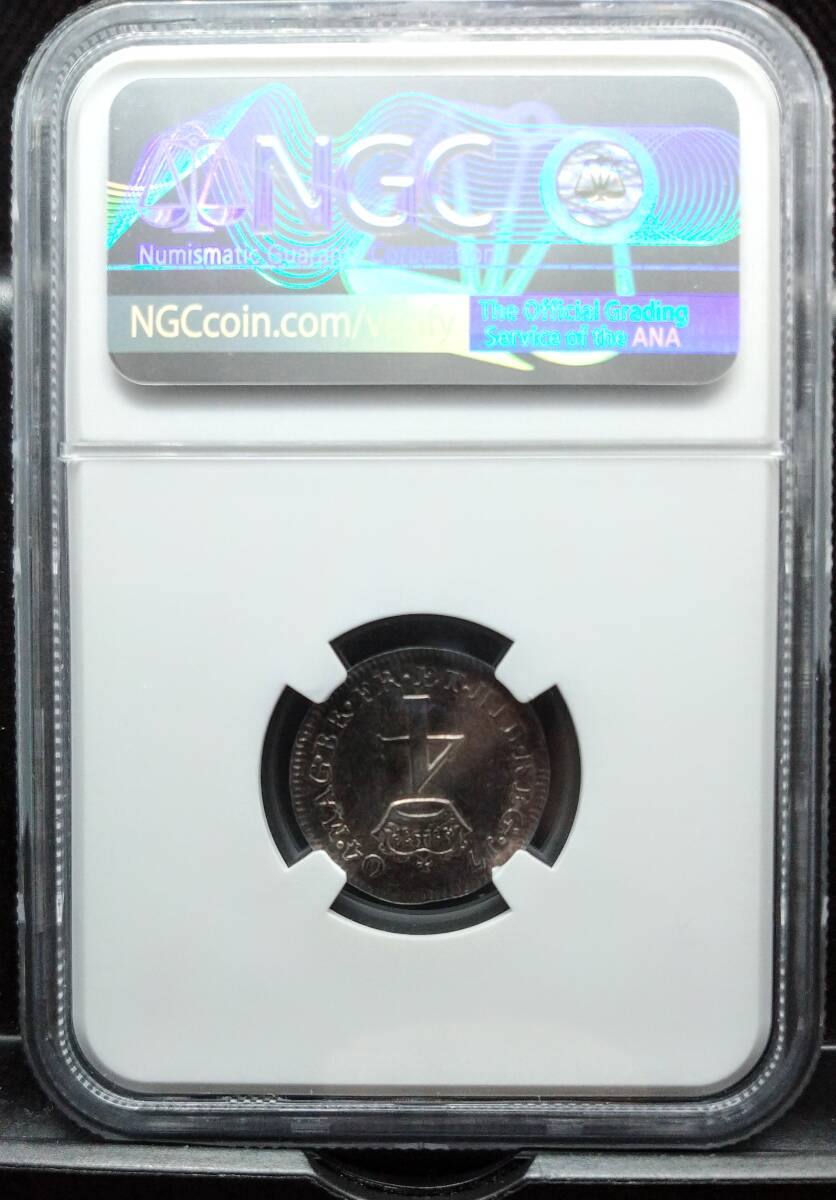  【最高鑑定！】1704年 イングランド 銀貨 アン女王 4ペンス イギリス NGC アンティークコインの画像10