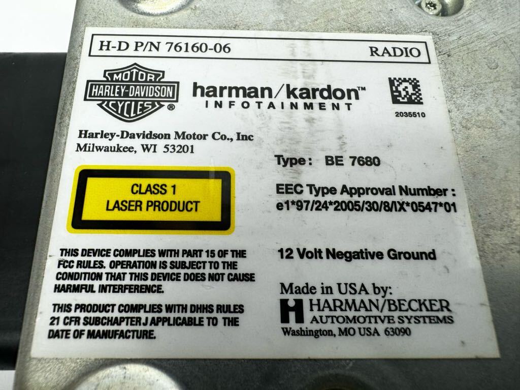 Harley H-D FLHX оригинальный аудио усилитель CD панель harman kardon - Ла Манш карта n