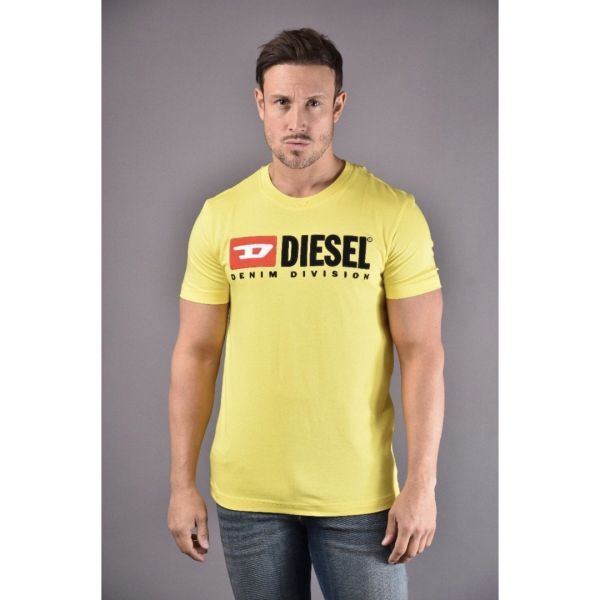 DIESEL Tシャツ L T-JUST-DIVISION ヴィンテージイエロー_画像4