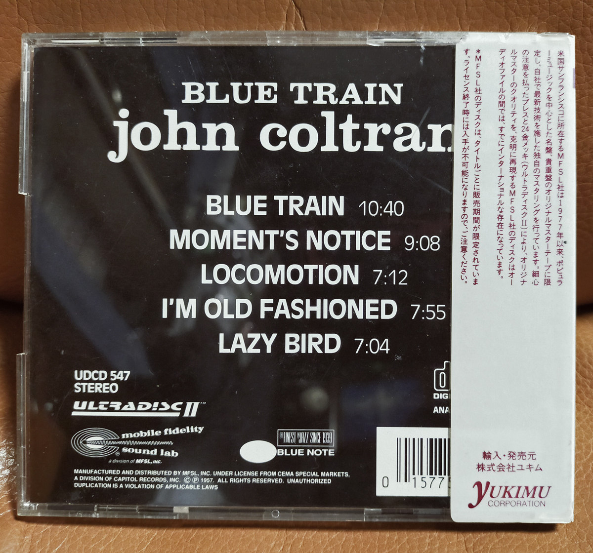 ●CD MFSL ジョン・コルトレーン ブルー・トレイン Blue Train john coltrame　限定版オリジナル・マスター 24k GOLD BLUE NOTE 高音質CD_画像2