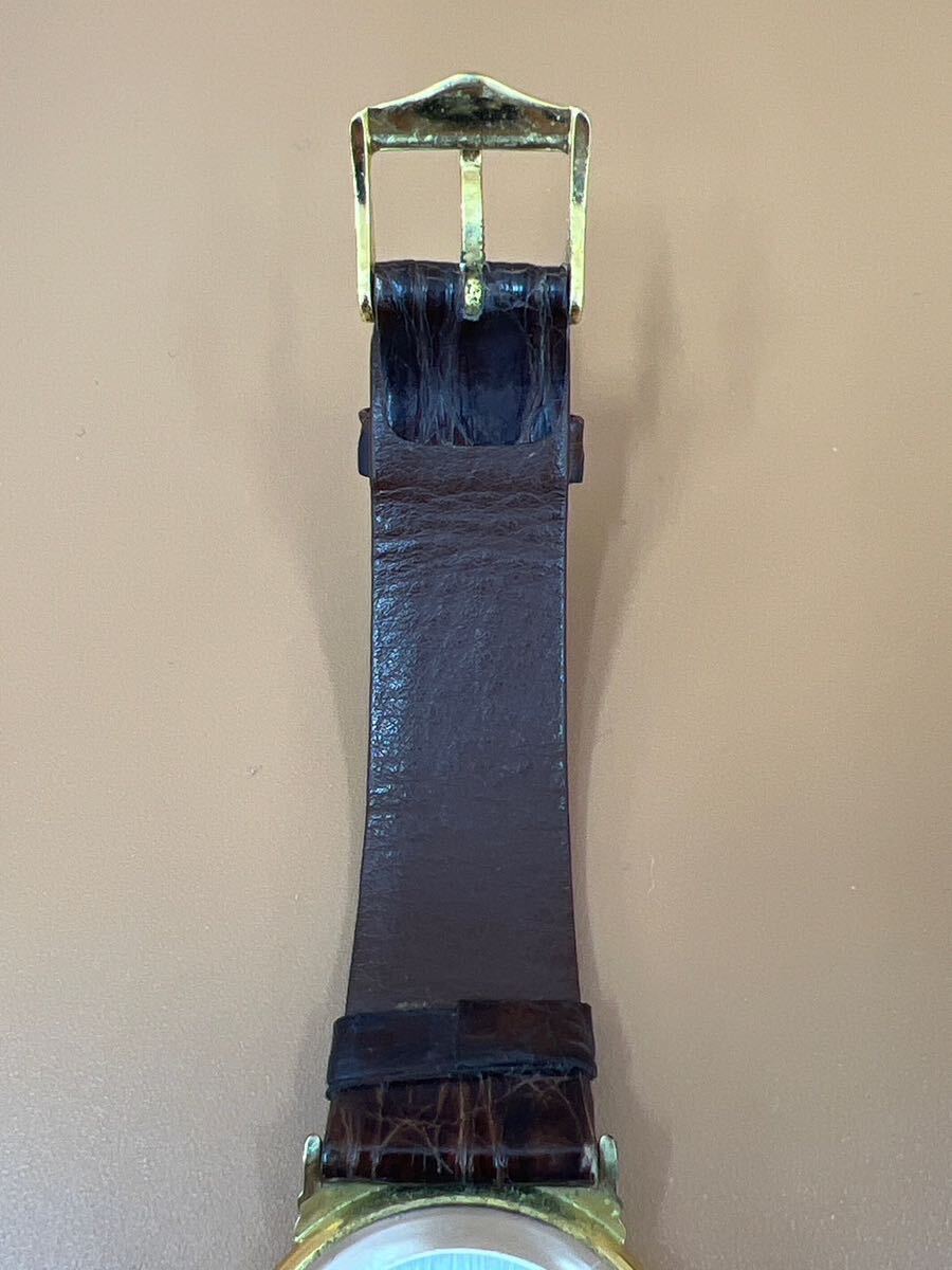 CELINE セリーヌ クオーツ時計 H2903-3 ゴールド×シェル文字盤 QZ ボーイズ腕時計 GSA042901 の画像7