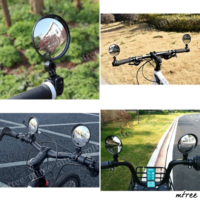送料無料 広角ワイド 自転車バックミラー 大きい 軽量 角度調節 ベルト取付 サイクリング サイドミラー ロードバイク クロスバイクの画像10