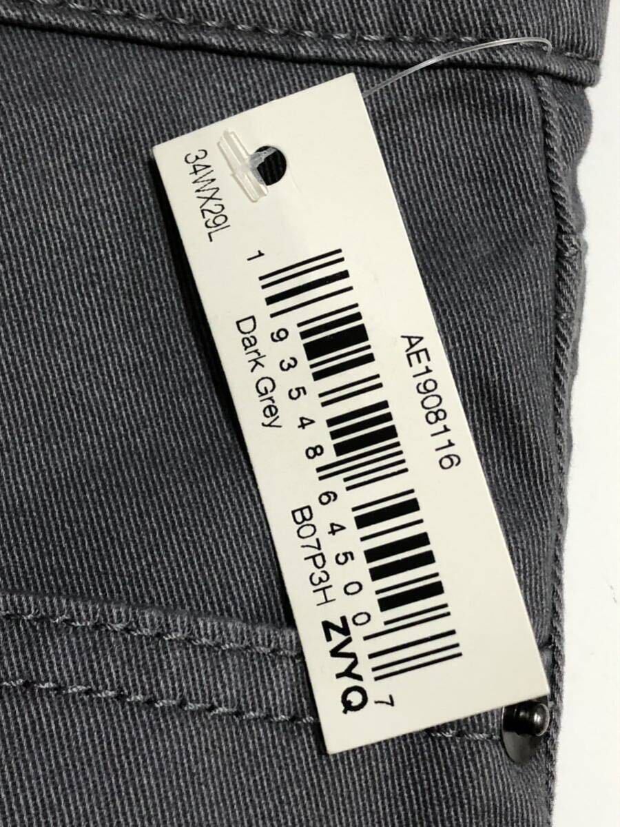 未使用 タグ付 amazon essentials パンツ スリムフィット ズボン 34W × 29L ダークグレー アマゾン プライベートブランド チノパン デニムの画像2