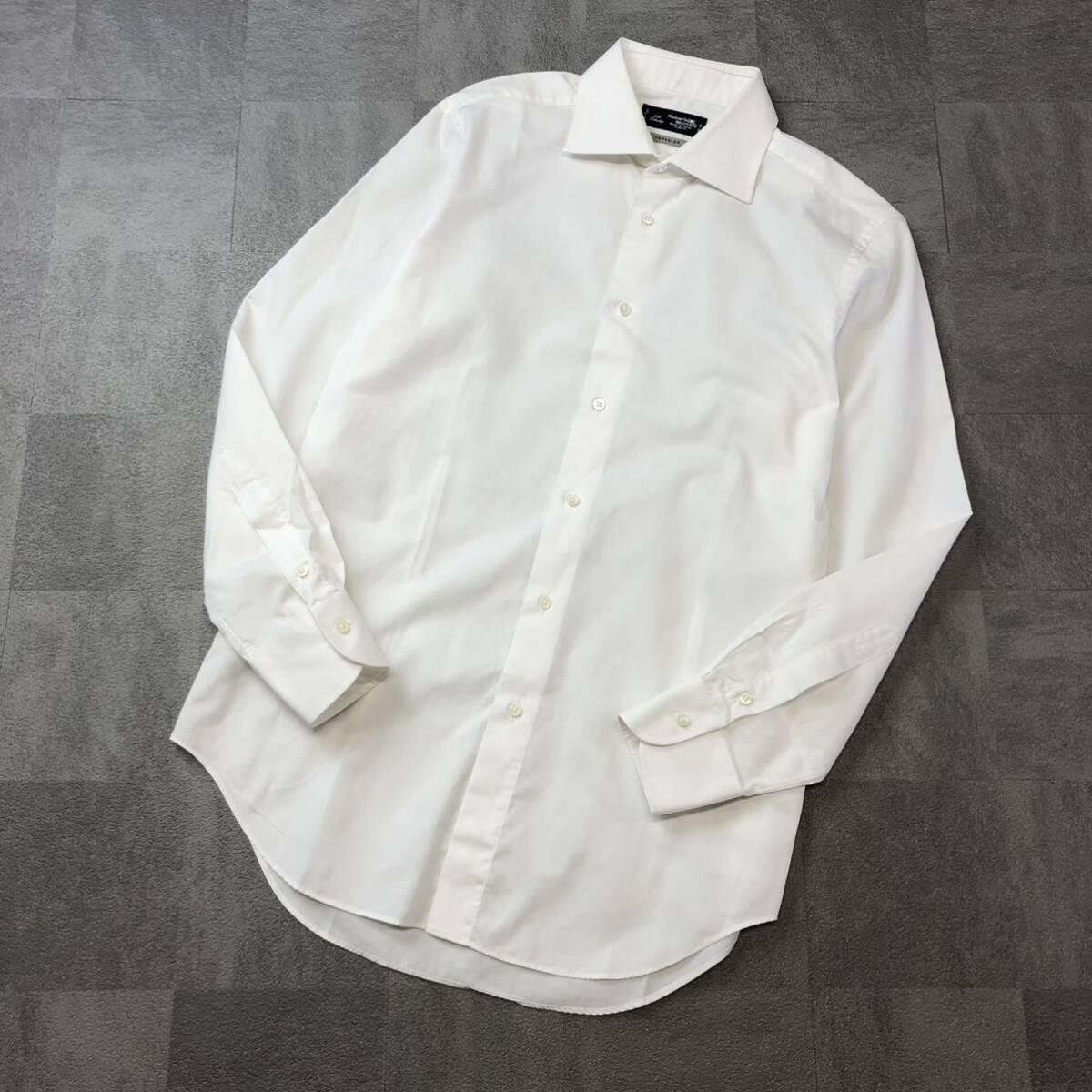 Maker's shirt鎌倉シャツ 長袖シャツ ドレスシャツ SLIM FIT TRAVELER 無地シャツ ホワイト 39-83 15 1/2-32 1/2 古着の画像1