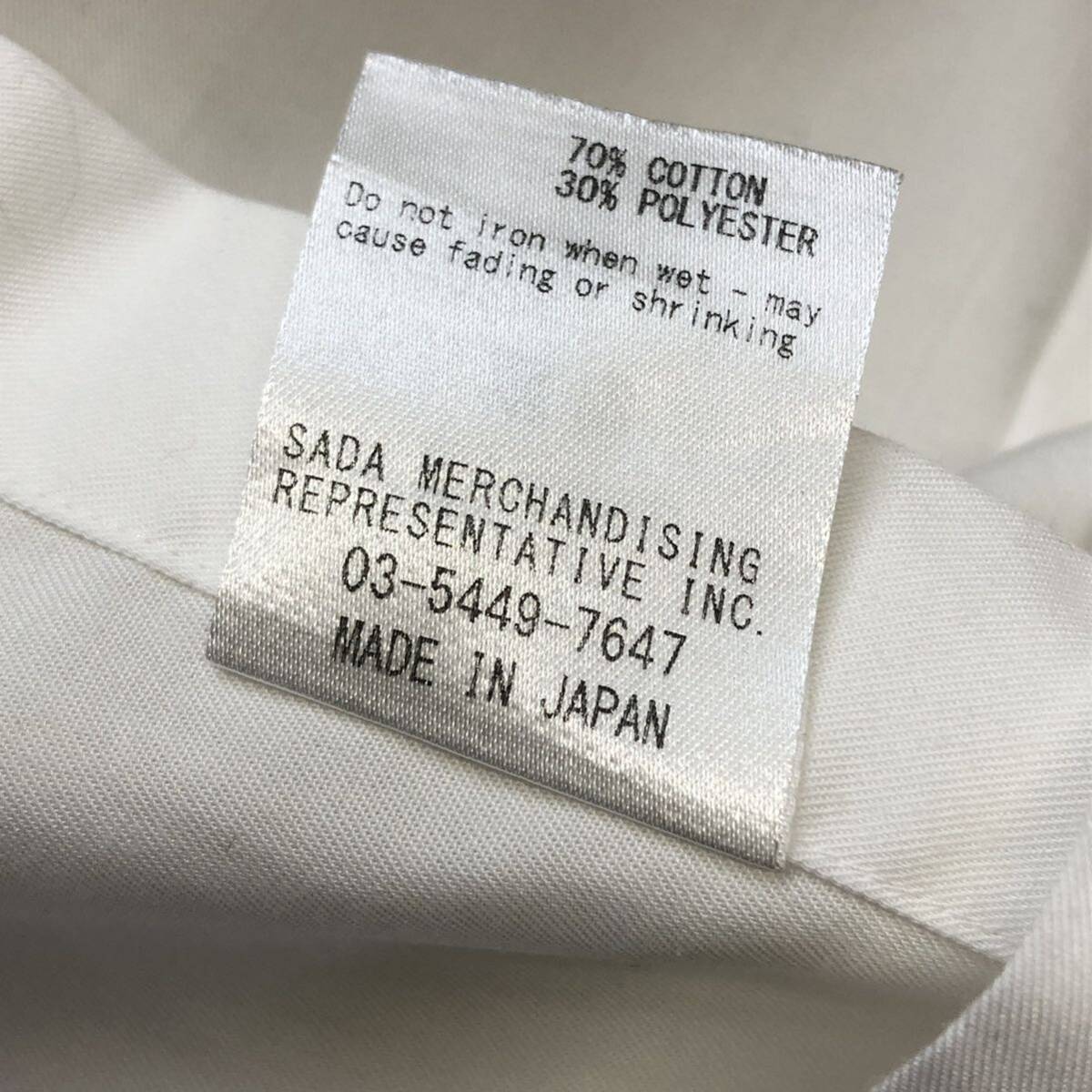 Maker's shirt鎌倉シャツ 長袖シャツ ドレスシャツ SLIM FIT TRAVELER 無地シャツ ホワイト 39-83 15 1/2-32 1/2 古着の画像6