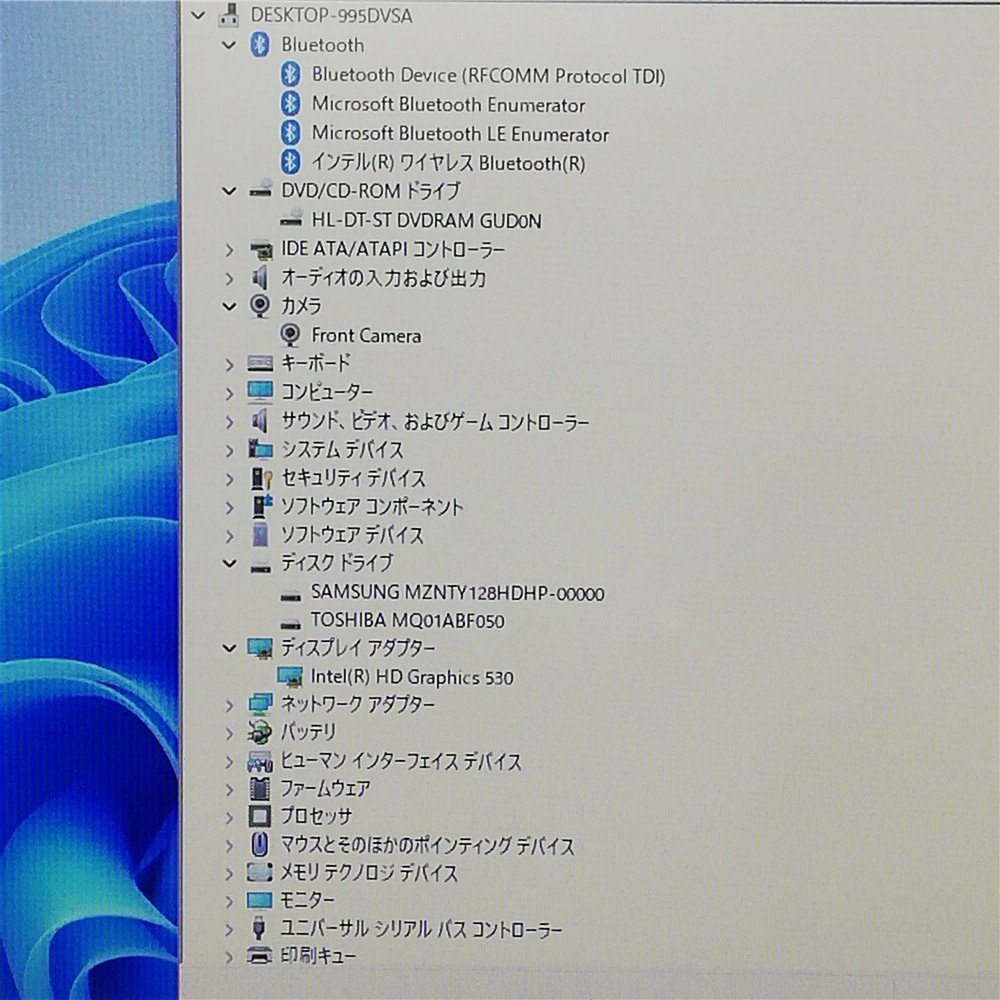 1円～ 高速SSD+HDD500GB 15.5型 ノートパソコン Sony VAIO VJS151C11N 中古 第6世代i5 8GB DVD 無線 Bluetooth webカメラ Windows11 Office_画像4