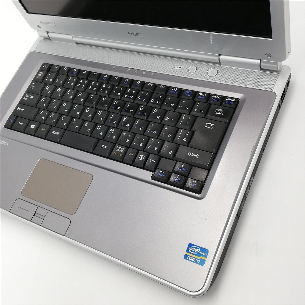 1円～ 即使用可 フルHD 15.6型 ノートパソコン NEC PC-VK29HDZDF 中古良品 第3世代Core i7 8GB HDD-1TB DVDマルチ Windows10 Office 保証付_画像6