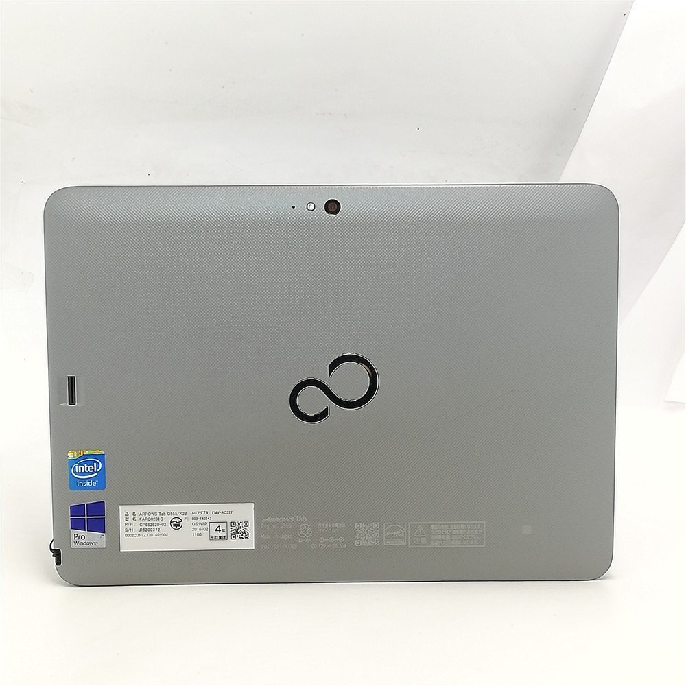 1円～ 日本製 Wi-Fi可 富士通 タブレット ARROWS Tab Q555/K32 中古良品 Atom 無線LAN Bluetooth webカメラ Windows10 Office 即使用可能の画像8