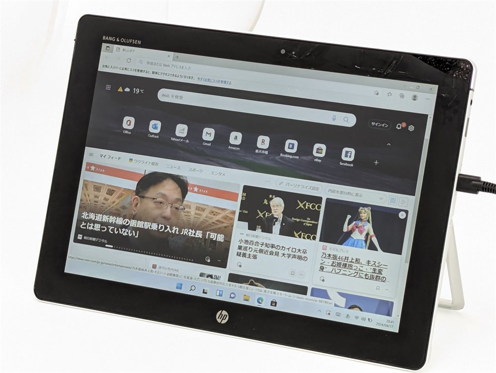 1円～ 訳あり激安 高速SSD タブレット 12インチ HP Elite x2 1012 G1 中古良品 第6世代CoreM3 4GB 無線 Bluetooth カメラ Windows Officeの画像1