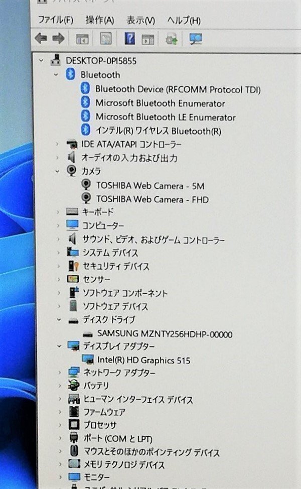 高速SSD256 12.5型 タブレット 中古ノートパソコン 東芝 Z20t-C 第6世代m5 8GB 無線 Bluetooth カメラ Windows11 Office_画像5