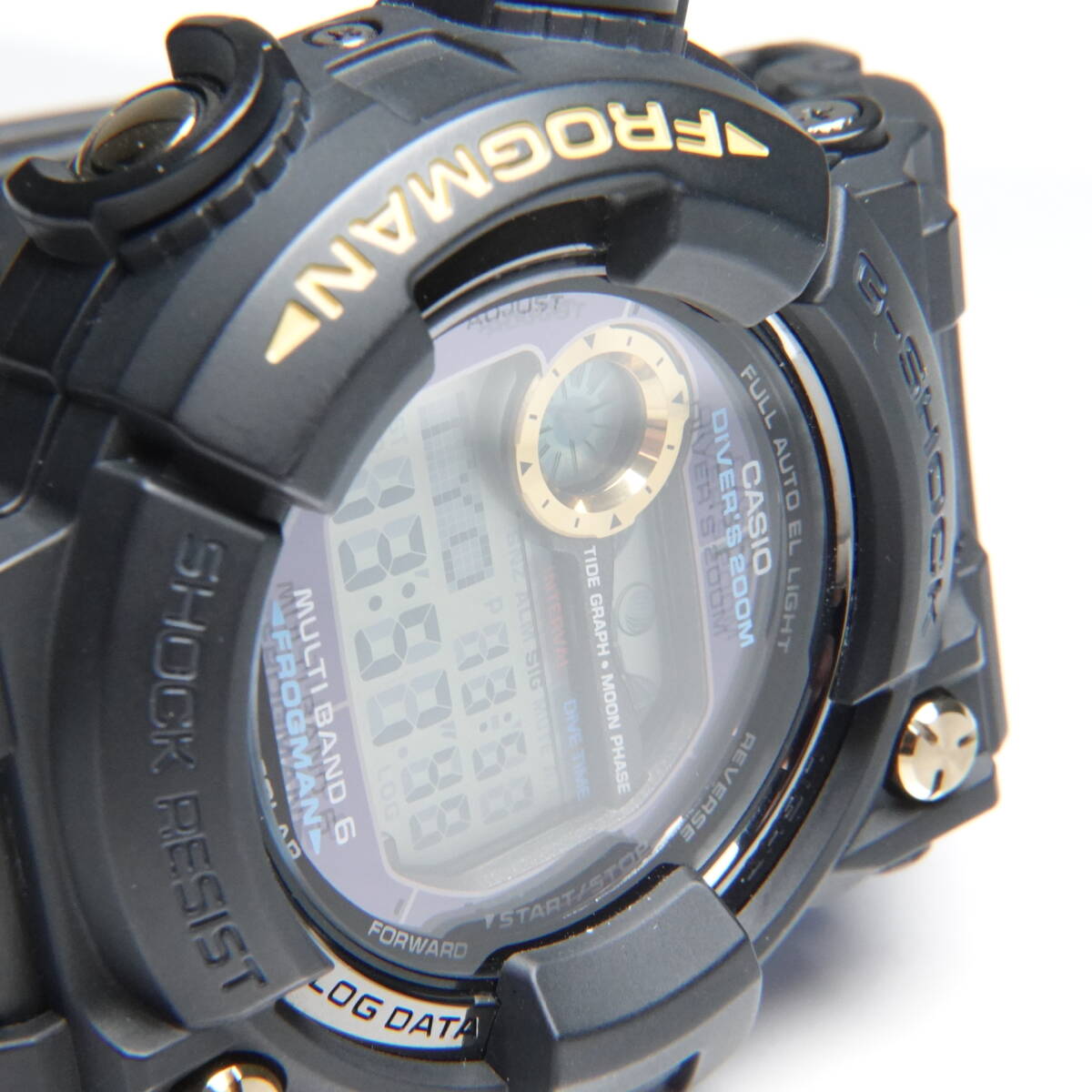 レアモデル [極美品] 稼働品【CASIO】 カシオ G-SHOCK フロッグマン GWF-1000G-1JR 動作OK 箱付 中古美品 _画像9