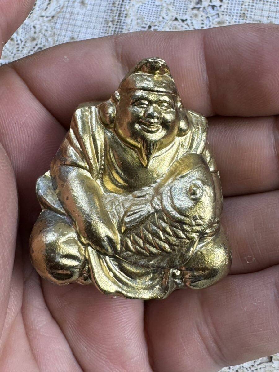 七福神　置物 仏像 仏教美術 阿形 金属製　材質不明　現状中古品_画像9