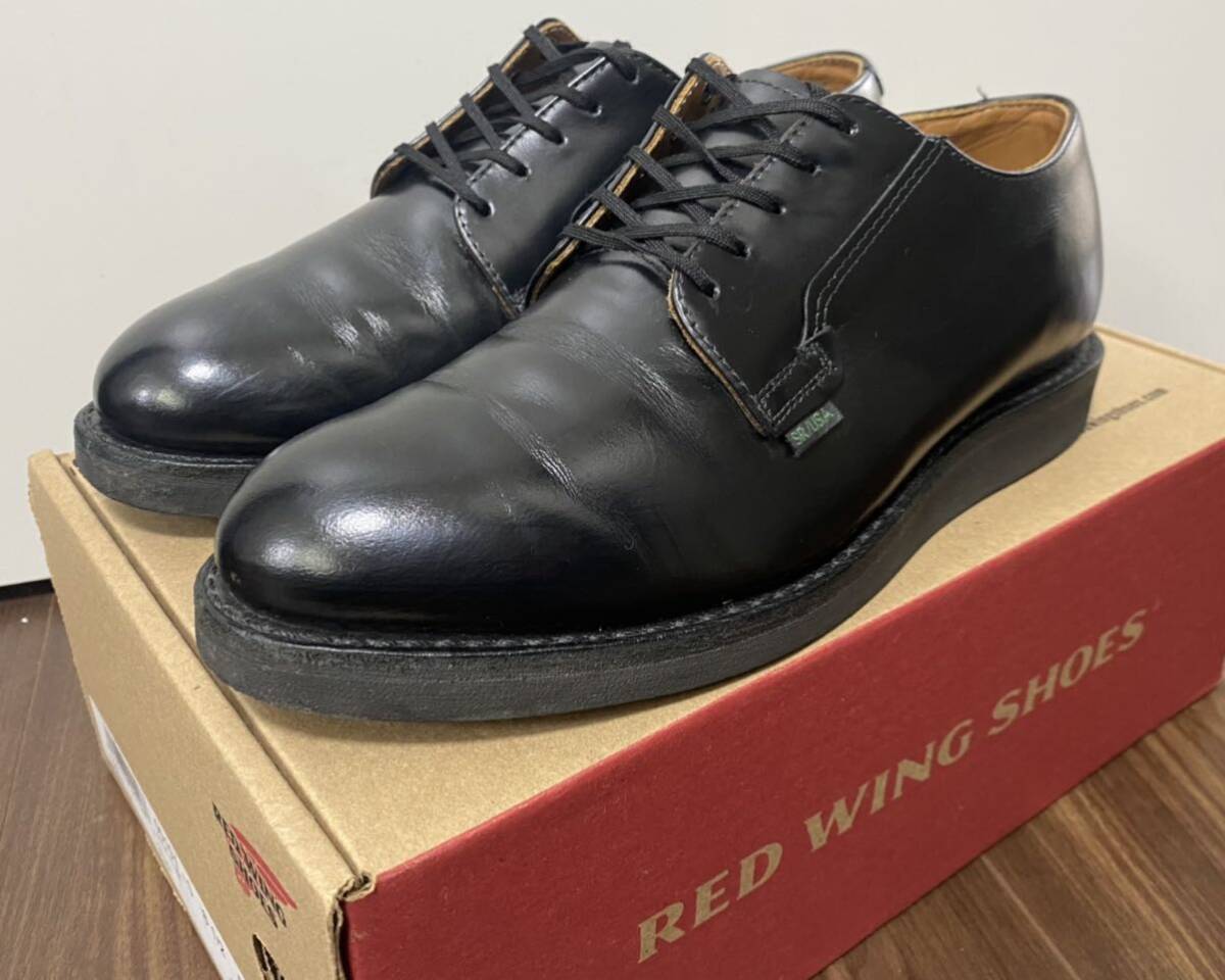 【1000円スタート】REDWING レッドウィング ポストマン シューズ オックスフォード 革靴 黒 ブラック 101_画像1