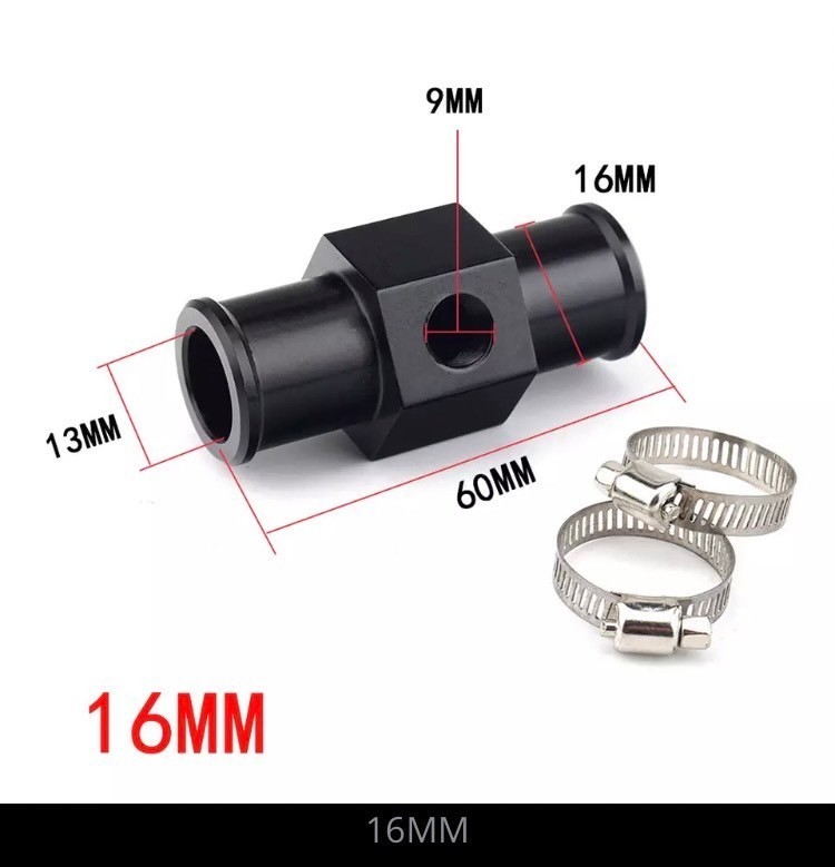 センサーアダプター16mm オートバイ 水温計 ラジエーター温度センサー ジョイント パイプホース センサーゲージアダプター