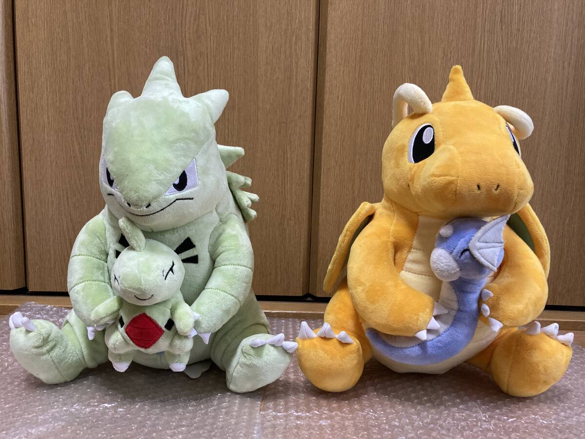 計2体 2019 ポケモン ポケットモンスター TAIKI-BANSEI だっこぬいぐるみ ヨーギラス＆バンギラス ミニリュウ&カイリュー タグ付 大器晩成_画像1