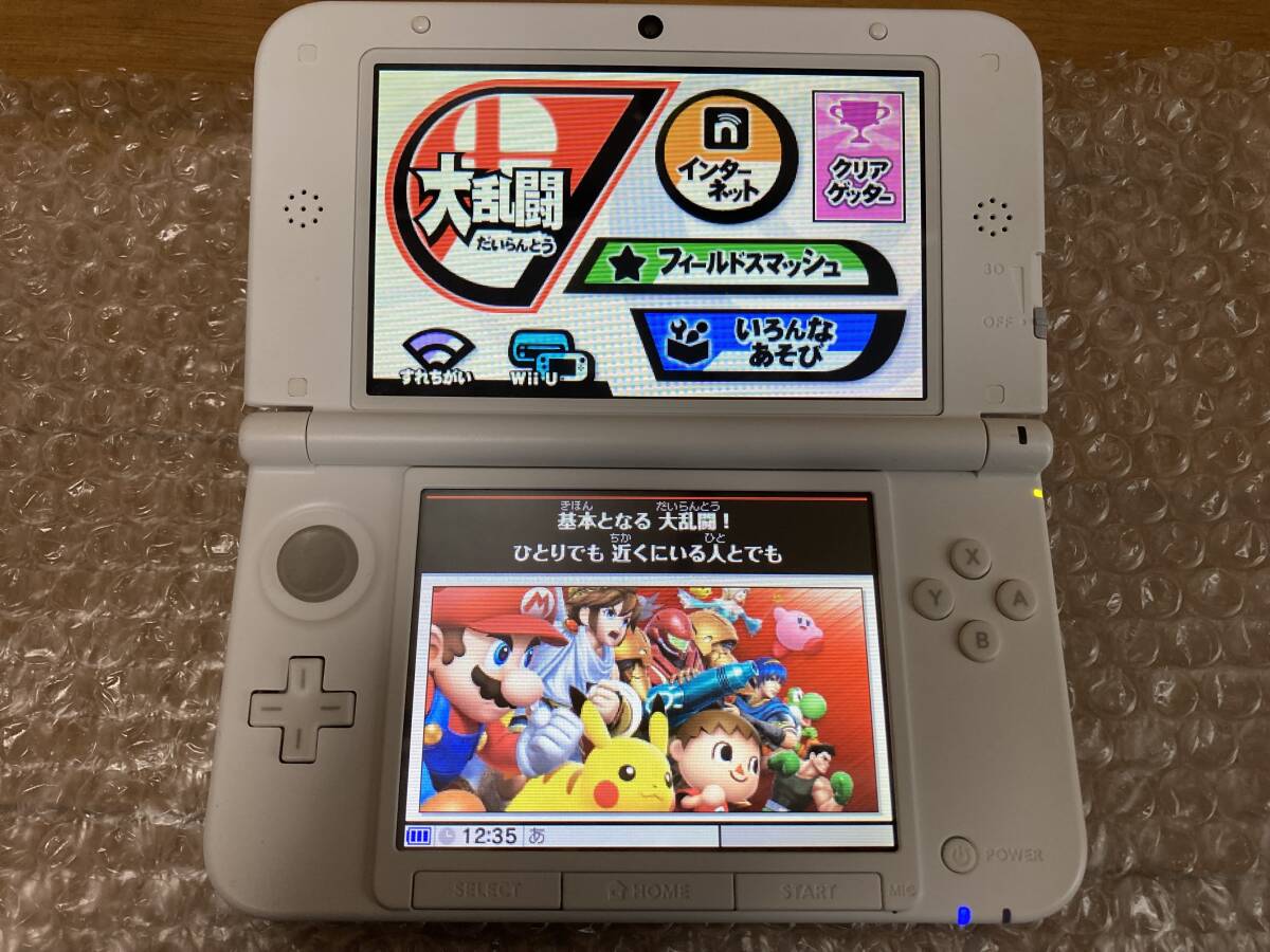 ニンテンドー 3DS LL 本体 ミント×ホワイト ソフト ゼルダの伝説 星のカービィ スマブラ モンスターハンターX 純正 ACアダプター付の画像9