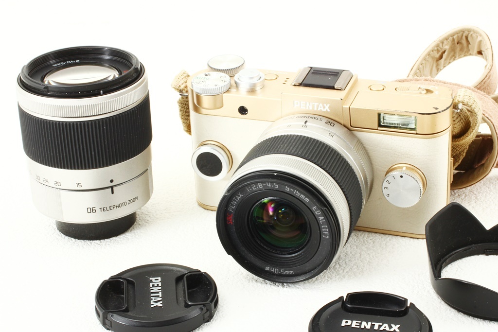 美品◆Pentax ペンタックス Q-S1 ダブルレンズキット◆1240万画素 ミラーレス/A4332_外観、光学系共に美品コンディション！