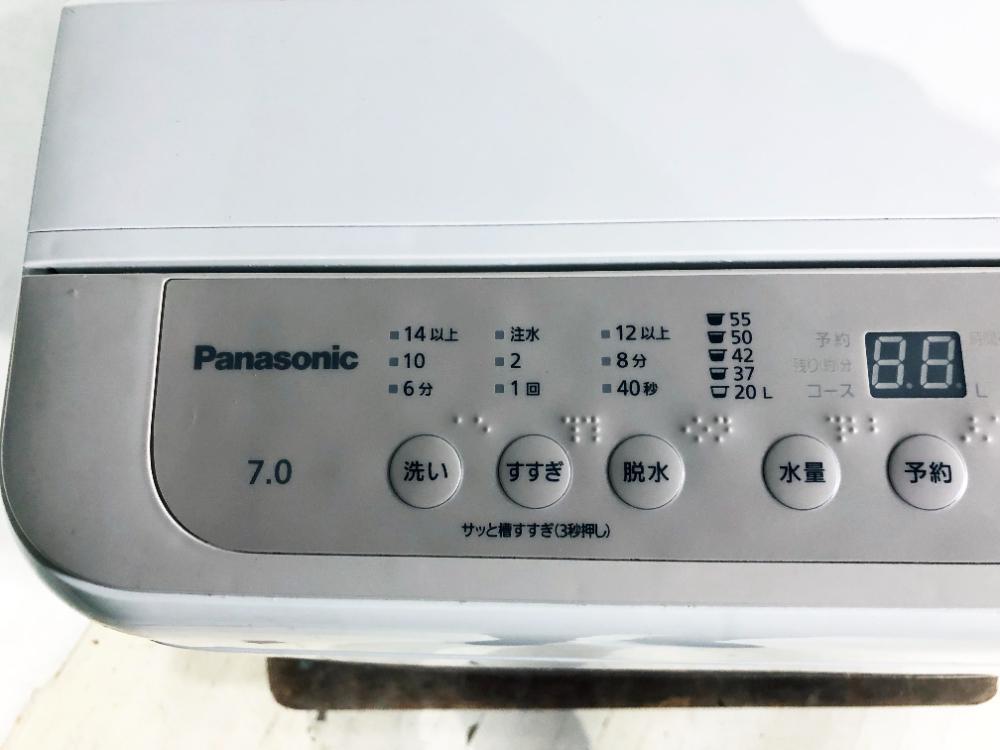 送料無料★2023年製★極上超美品 中古★Panasonic 7㎏ しっかりもみ洗い「ビッグウェーブ洗浄」搭載！ 洗濯機【NA-F7PB1】D7ZWの画像3