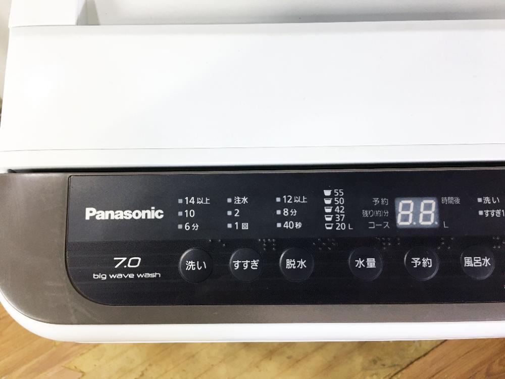 ★送料無料★2020年製★極上超美品 中古★Panasonic 7kg「からみほぐし」新搭載!!「槽カビ予防」コース搭載!!洗濯機【NA-F70PB13】D80Oの画像3