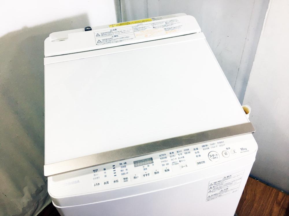 ★地域限定送料無料★極上超美品 中古★東芝 10kg「温かザブーン洗浄!」マジックドラム ガラストップデザイン!!洗濯乾燥機【AW-10SV5】DAWZの画像3