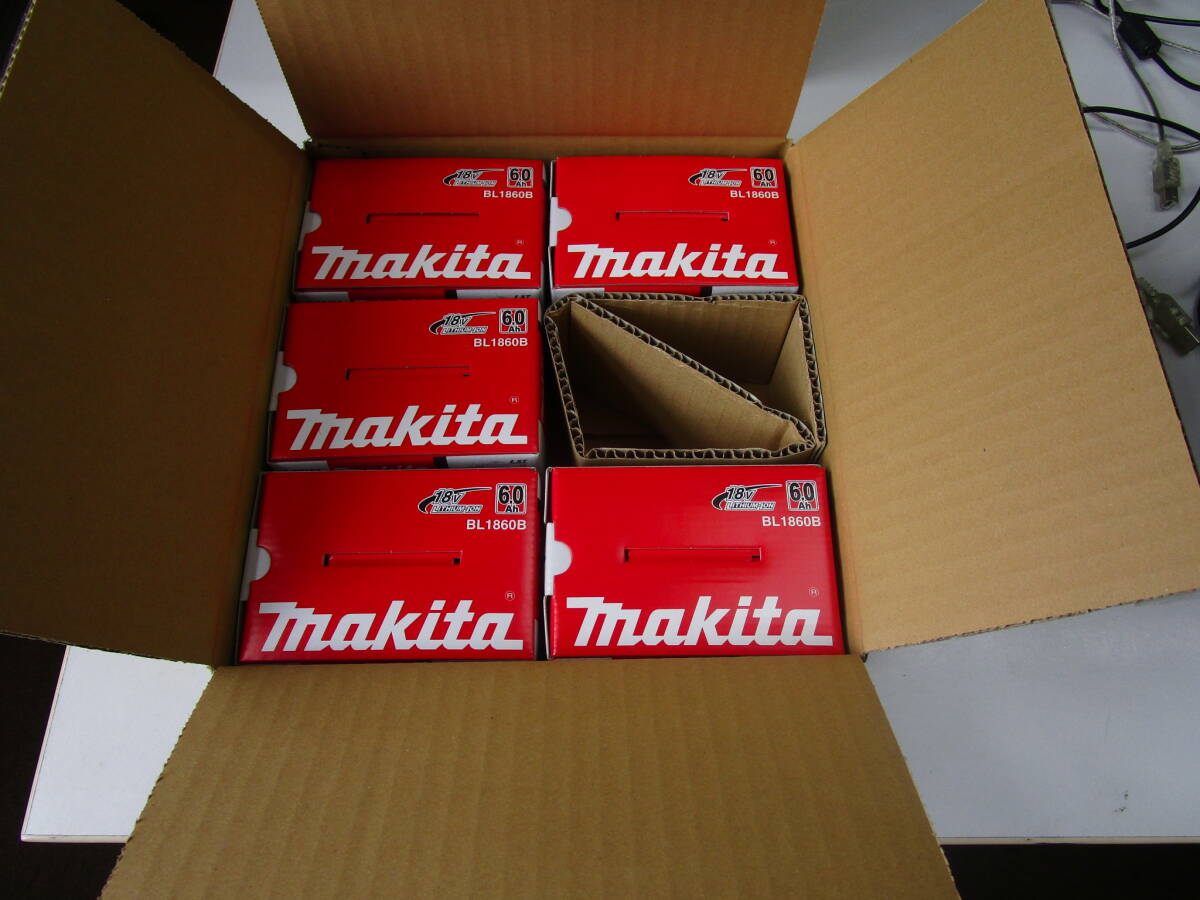 [ не использовался ] Makita раздвижной lithium ион аккумулятор BL-1860B /5 шт. комплект 