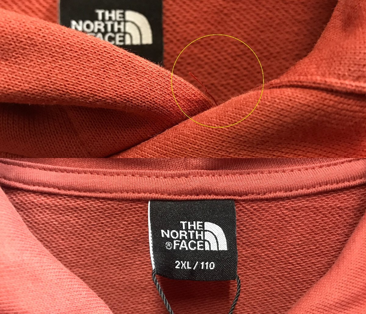 ☆未使用品☆THE NORTH FACE/ノースフェイス COTTON LOGO RELAXED HOODIE 型番:NM5PP41C サイズ:2XL コットン パーカー[652-1116-7E7]_画像9